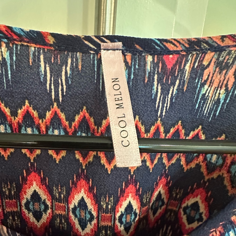 Patterned Women's Blouse - Multicolor - Picture 2 of 3